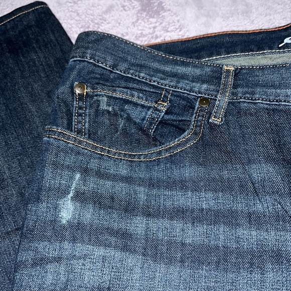 EUC Eddie Bauer Boyfriend Slim Jeans Dark Wash Size 16P - Picture 5 of 9